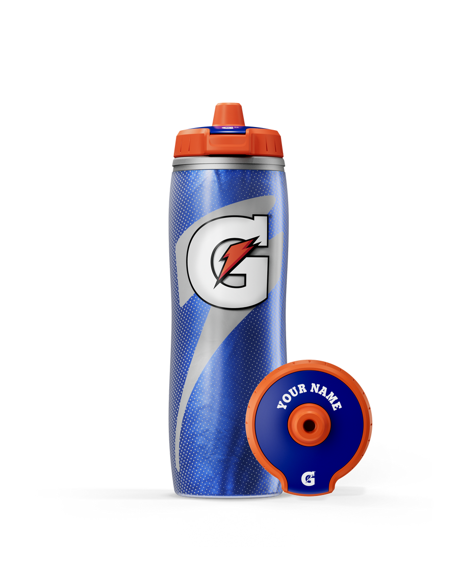 Blue Insulated Squeeze Personalized Water Bottle G9