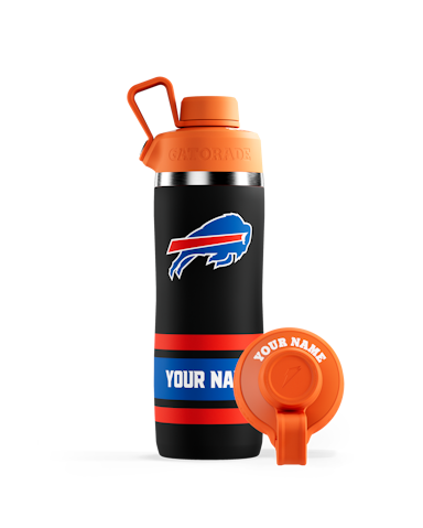 Black Custom NFL Stainless Steel Bottle K0